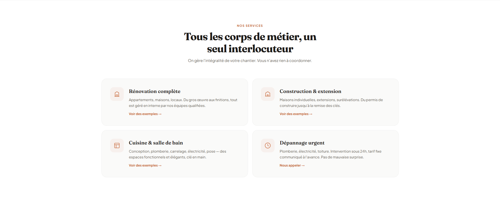 Services du site artisan