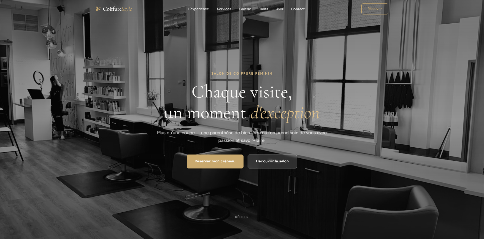 Homepage salon
