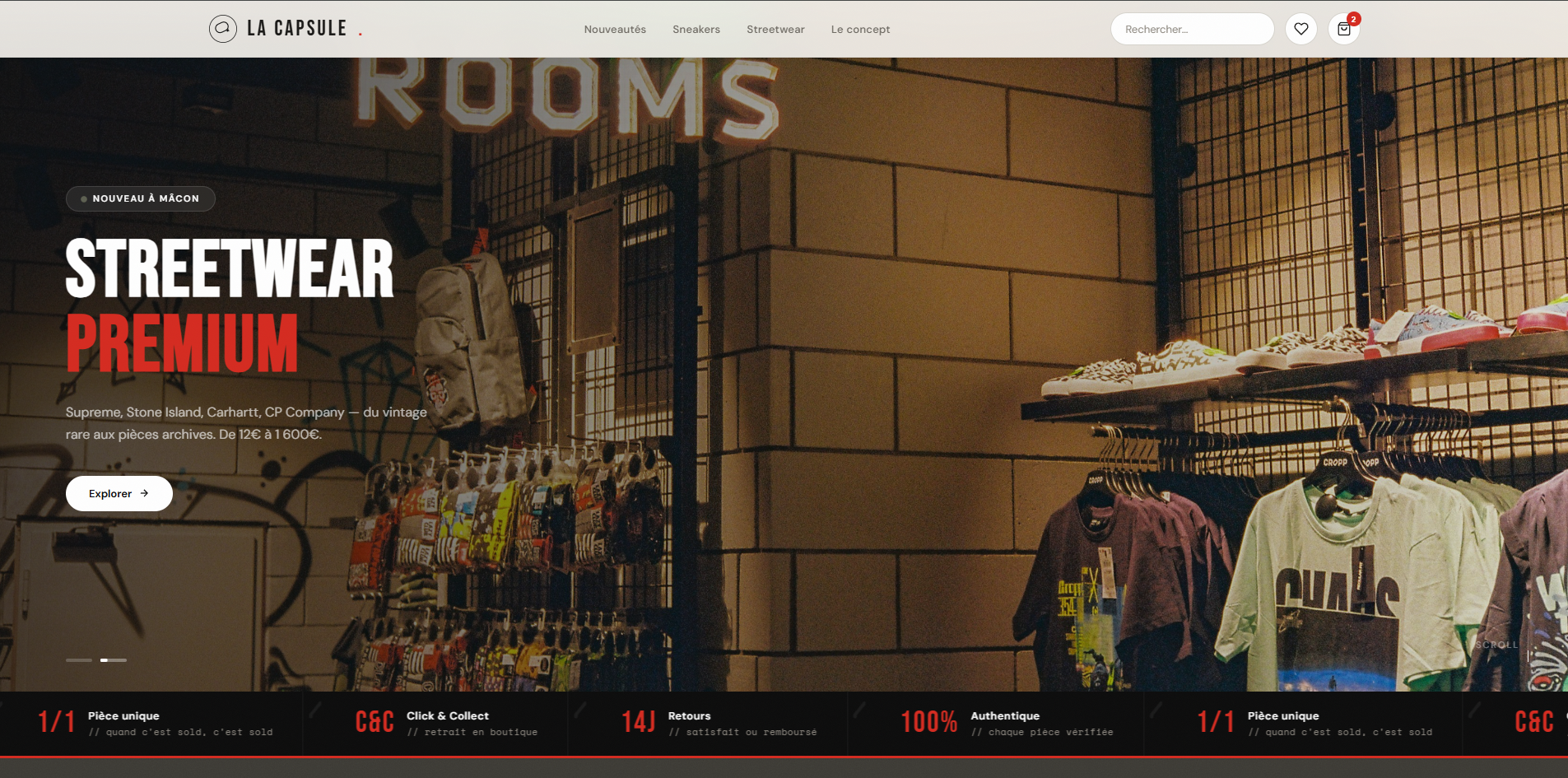 Aperçu projet commerçant