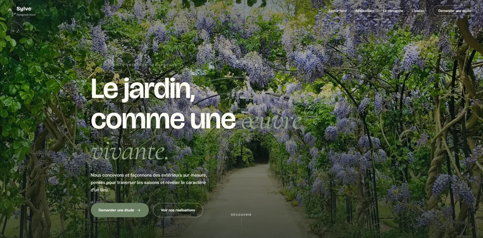 Aperçu du site du paysagiste Sylve
