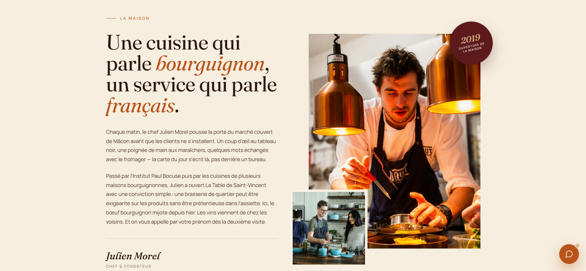 Présentation du restaurant