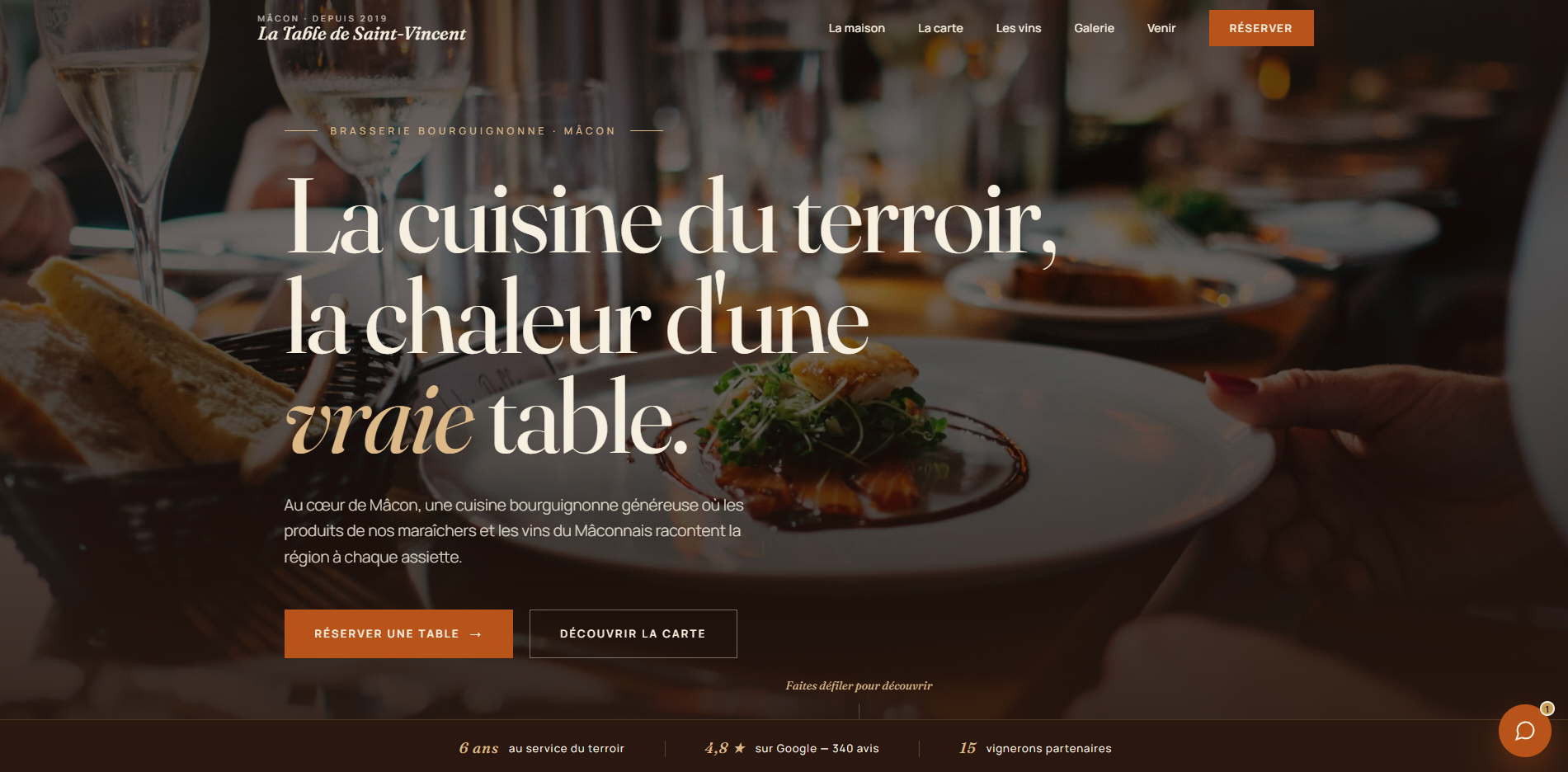 Aperçu projet restaurant